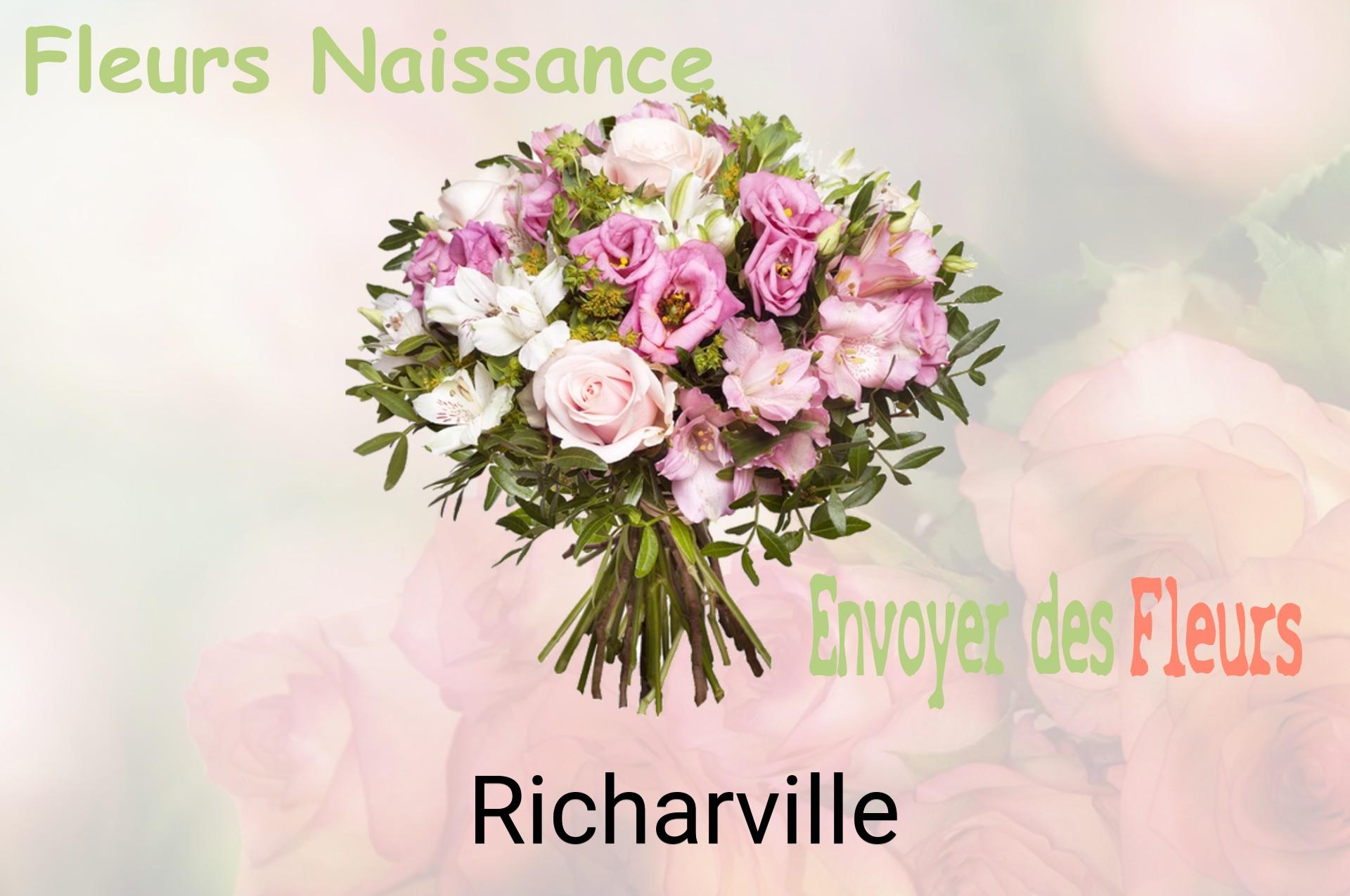 Bouquet de fleurs de naissance livré à Richarville